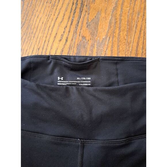 XL Under Armour ColdGear Compression Leggings Black with Pockets - Picture 6 of 6